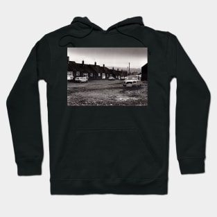 Abandoned three-wheeler Reliant car on a street, Burslem, Stoke on Trent, UK - 1996 Hoodie